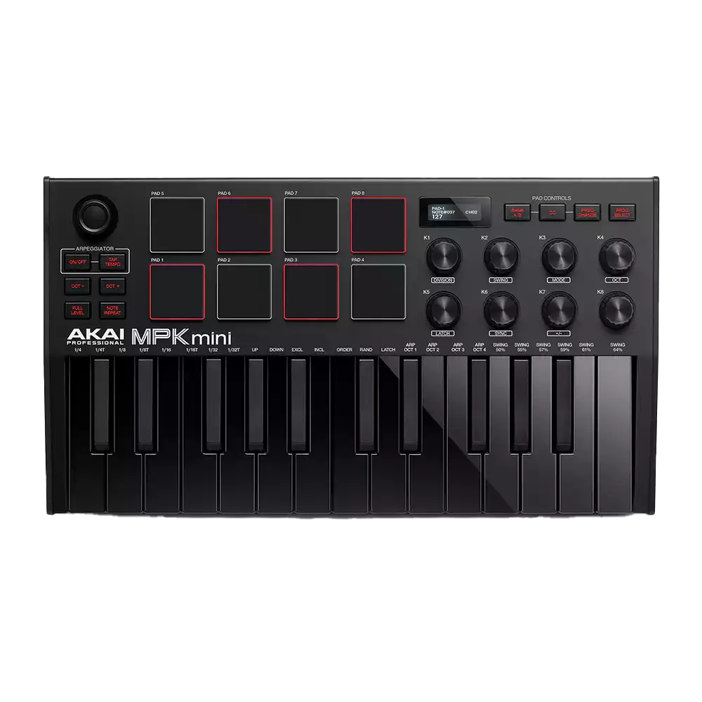 میدی کنترلر آکای ام پی کی مینی ام کی ۳ مشکی MPK Mini MK III Black در حد نو