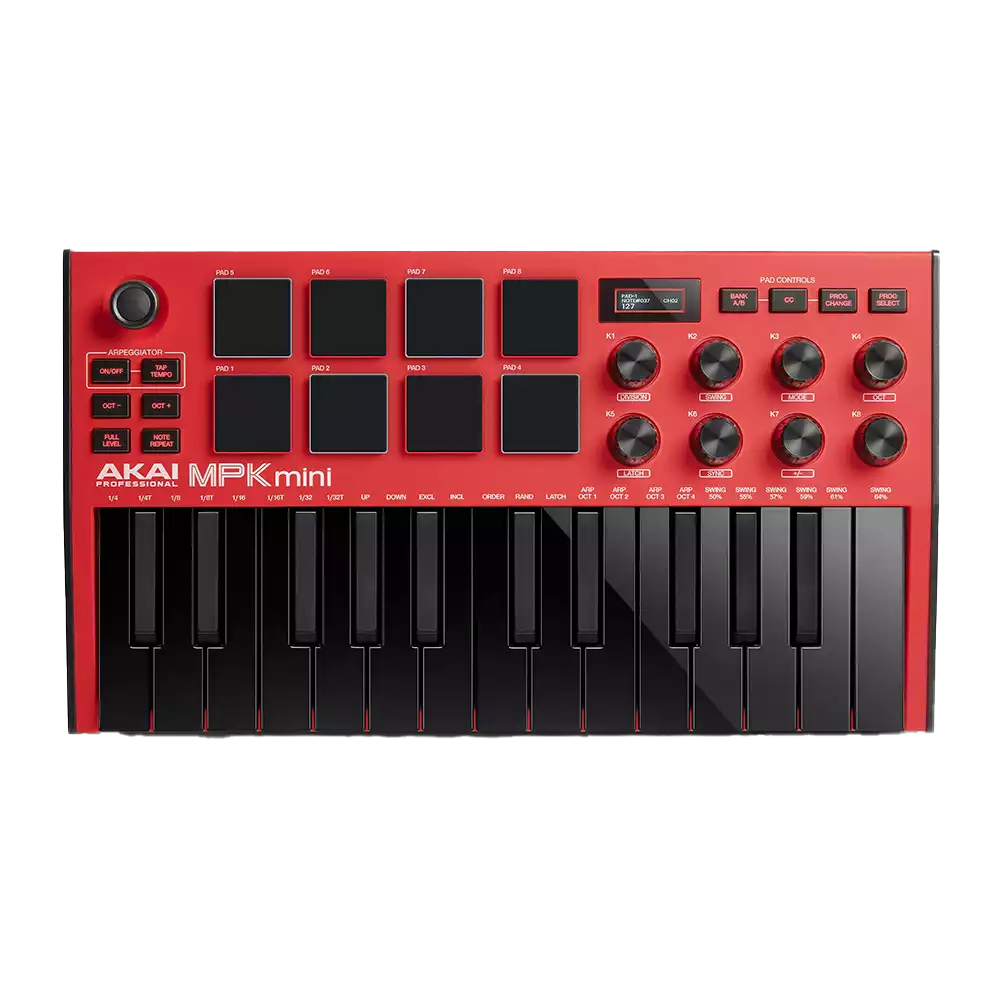 میدی کنترلر آکای ام پی کی مینی ام کی ۳ قرمز MPK Mini MK III Red