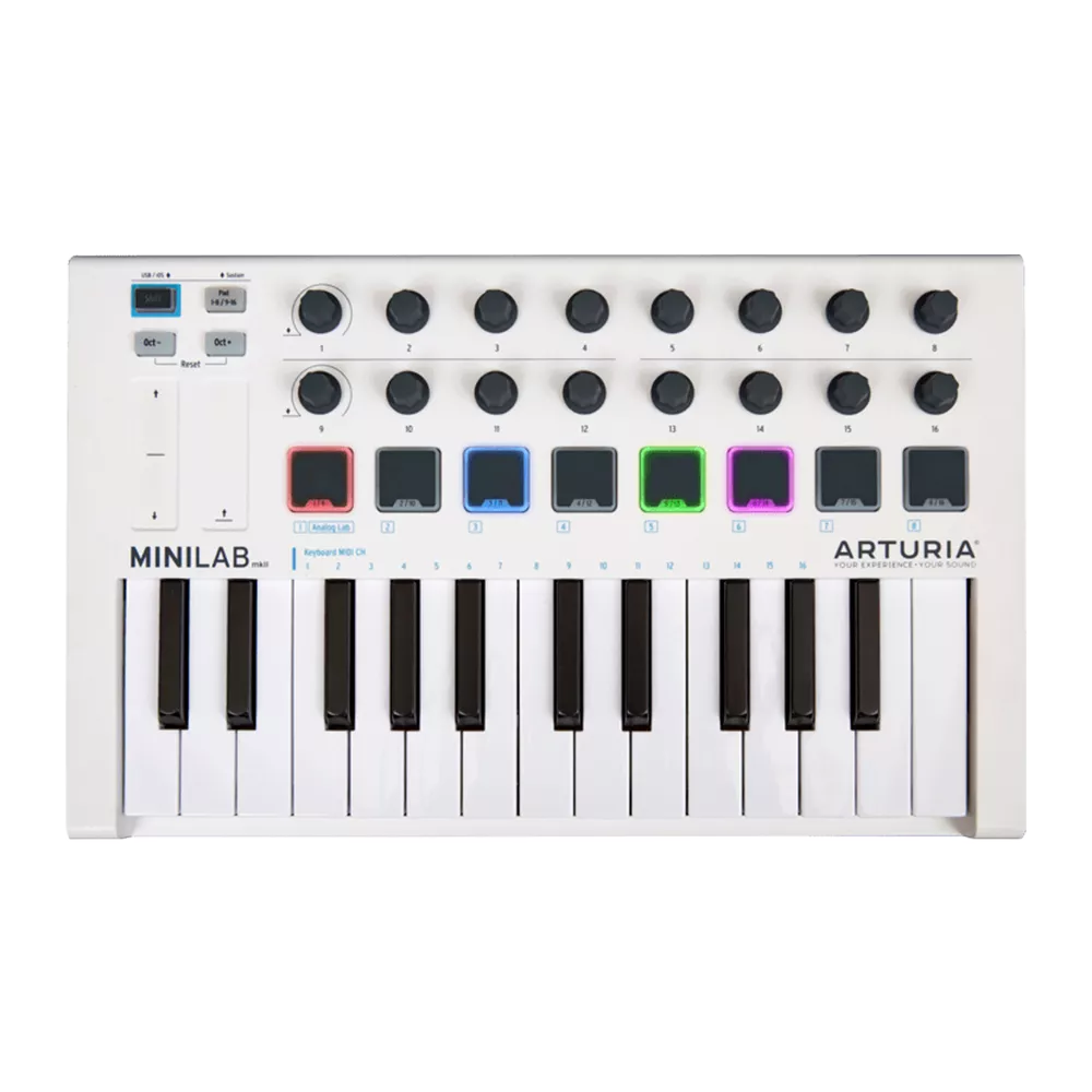 میدی کنترلر آرتوریا مینی لب ام کی ۲ سفید MiniLab MkII White