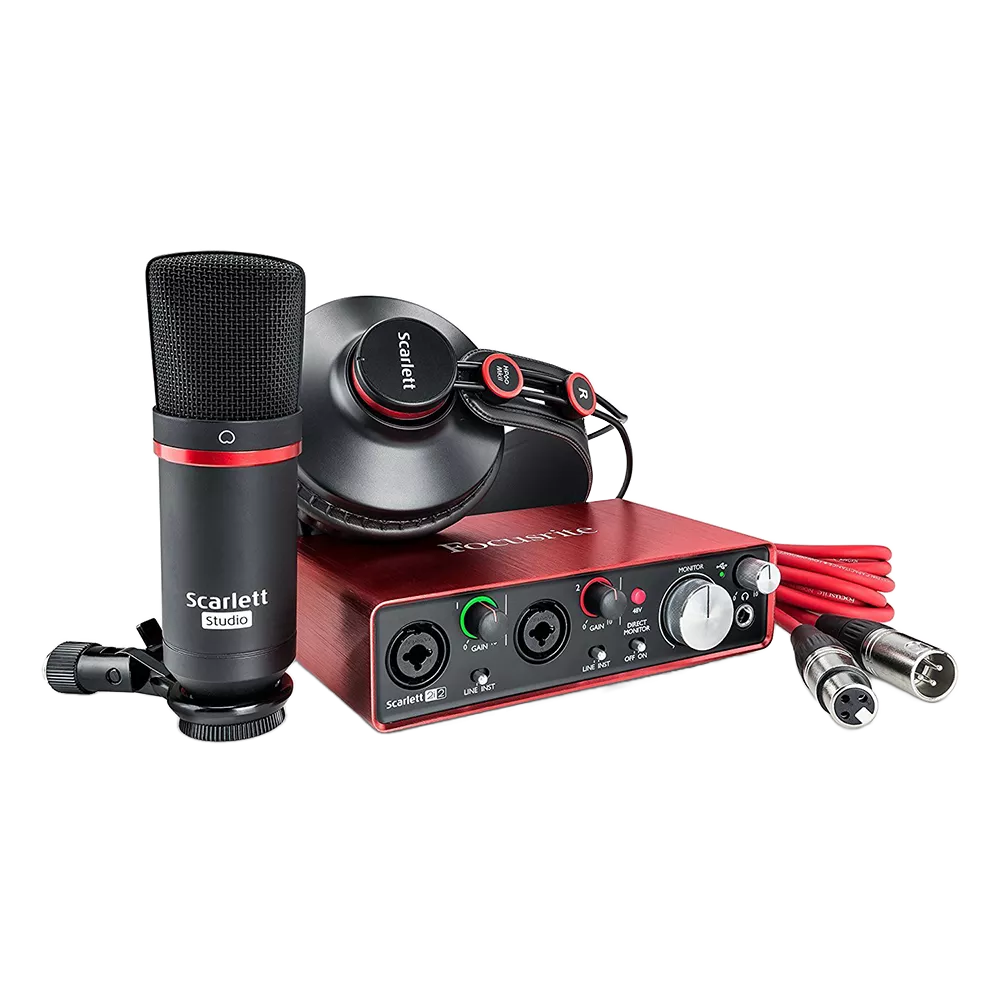 پکیج استودیویی فوکسرایت اسکارلت ۲آی۲ استودیو نسل ۳ Scarlett 2i2 Studio 3rd Gen