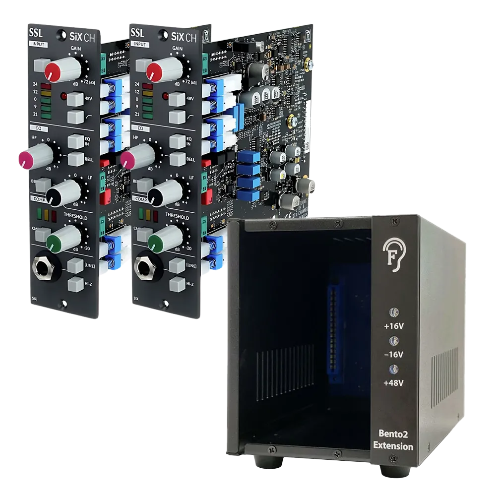اس اس ال سیکس چنل 500 سریز(استریو) + پک استریو اس اس ال سیکس SSL Series SiX Channel(Stereo) - 500 Series + Fredenstein Bento 2