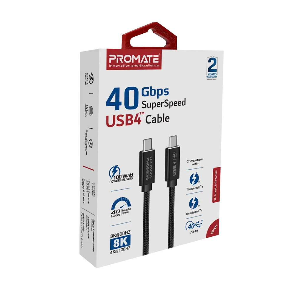 کابل تاندربولت ۳ یک متری پرومیت Thunderbolt 3 Cable (1m)